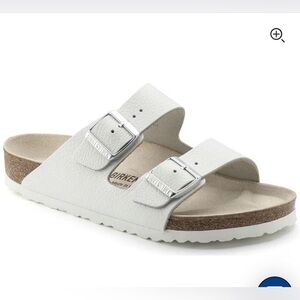 Birkenstock Arizona in white leather Sz 36